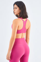 Front Closure Racerback Sports Bra by bornfocus