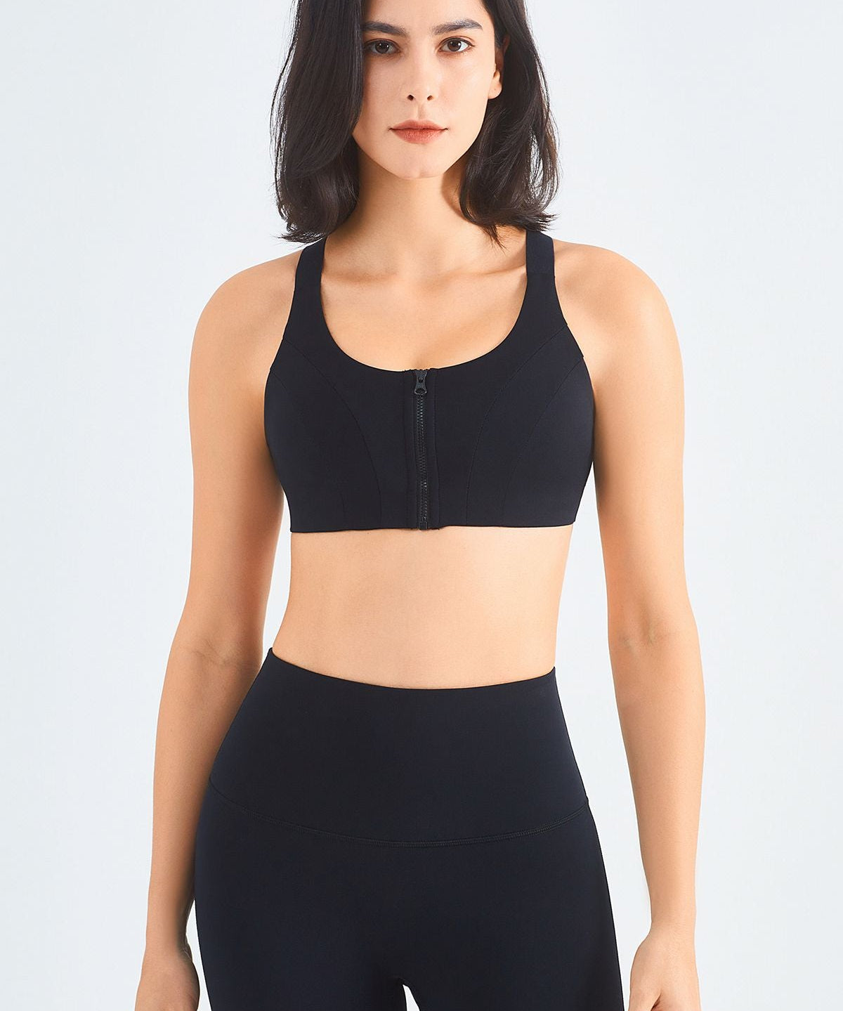 Front Closure Racerback Sports Bra by bornfocus