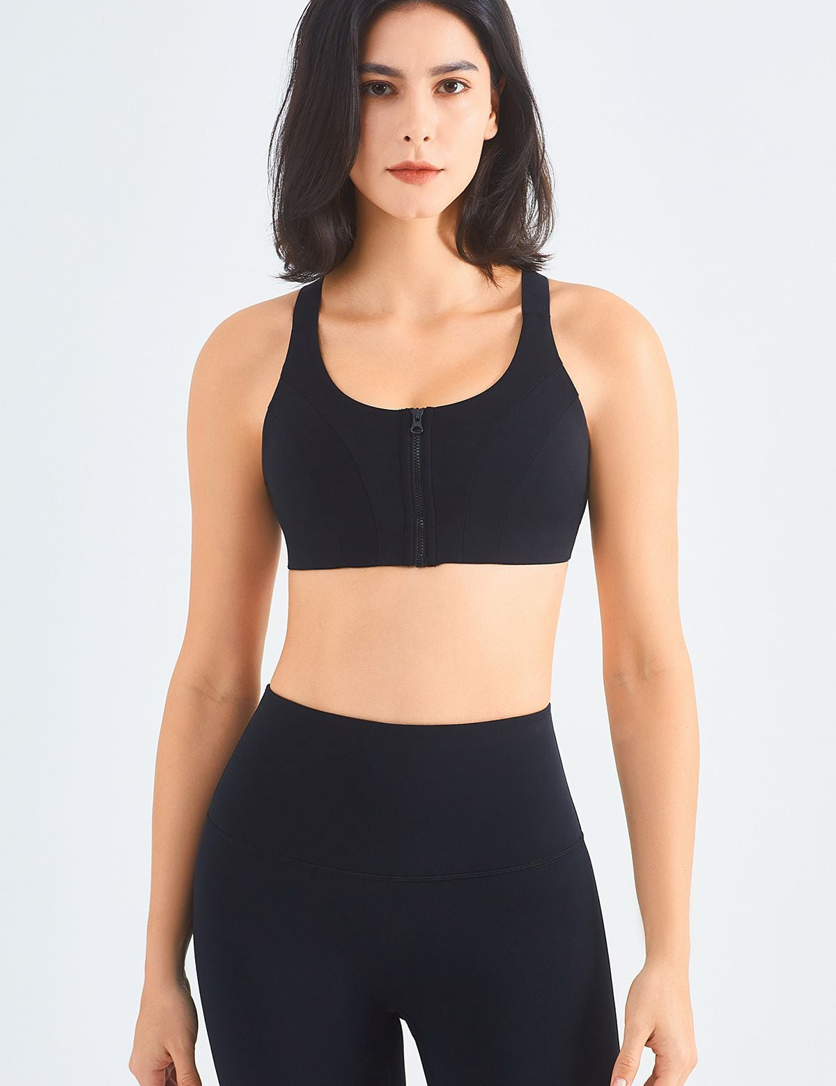 Front Closure Racerback Sports Bra by bornfocus