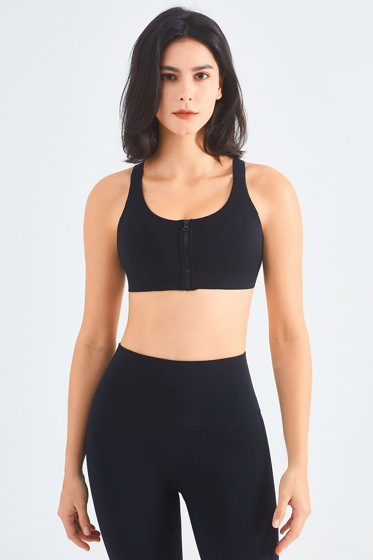 Front Closure Racerback Sports Bra by bornfocus