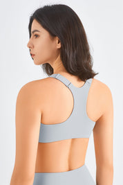 Front Closure Racerback Sports Bra by bornfocus