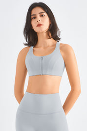 Front Closure Racerback Sports Bra by bornfocus