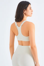 Front Closure Racerback Sports Bra by bornfocus