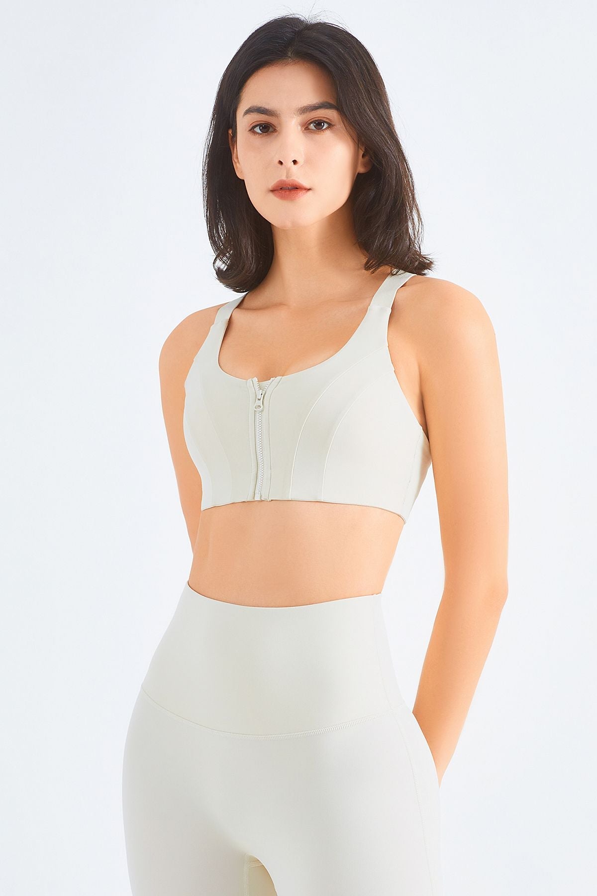 Front Closure Racerback Sports Bra by bornfocus