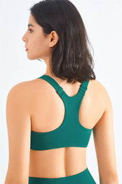 Front Closure Racerback Sports Bra by bornfocus