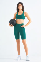 Front Closure Racerback Sports Bra by bornfocus