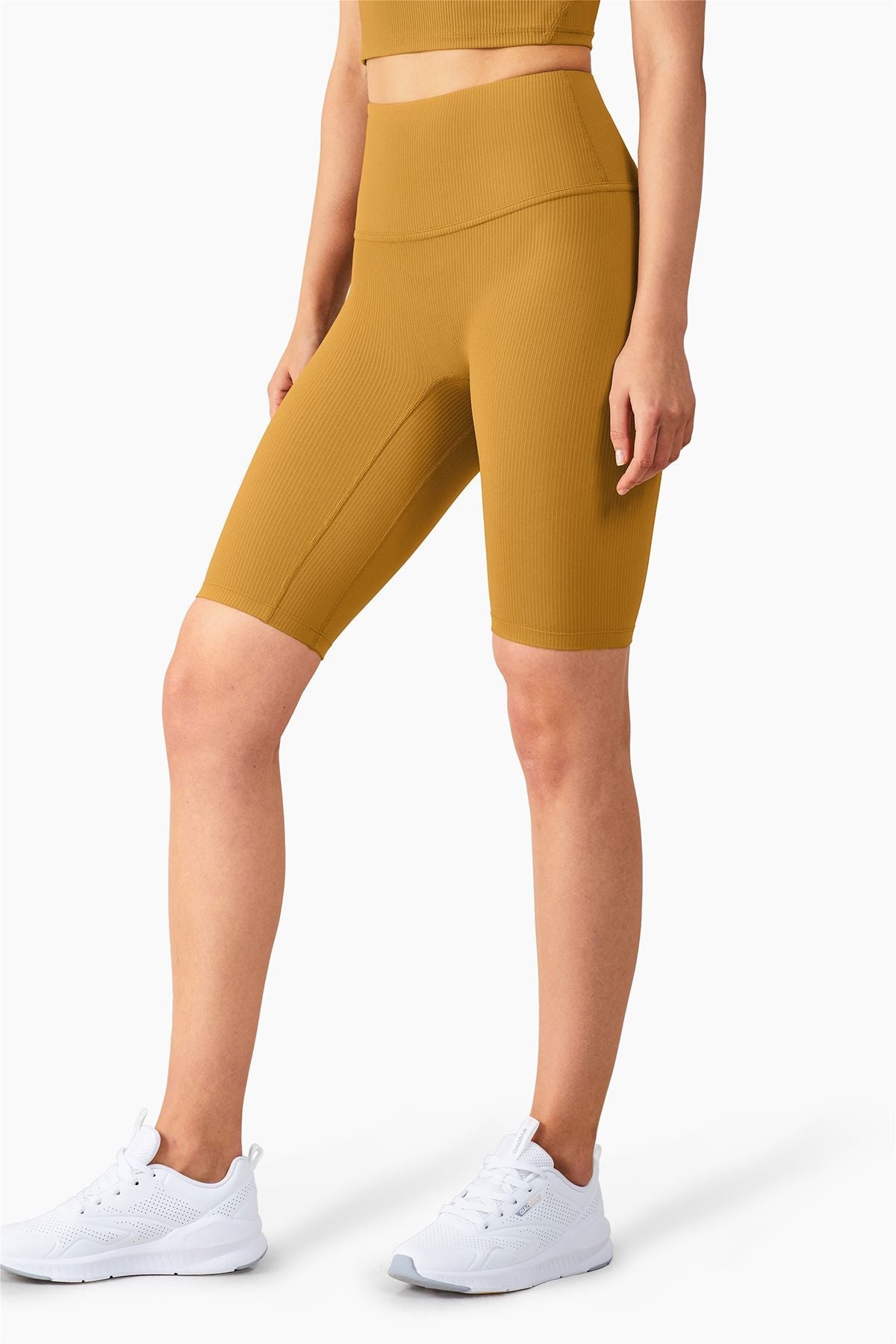 Ribbed Seamless Yoga Shorts by bornfocus