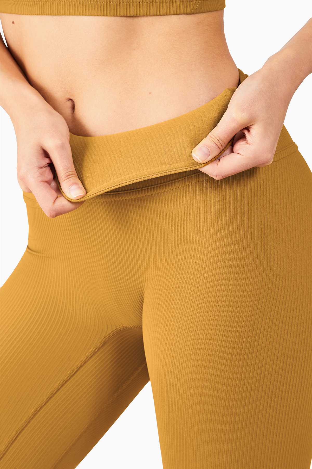 Ribbed Seamless Yoga Shorts by bornfocus