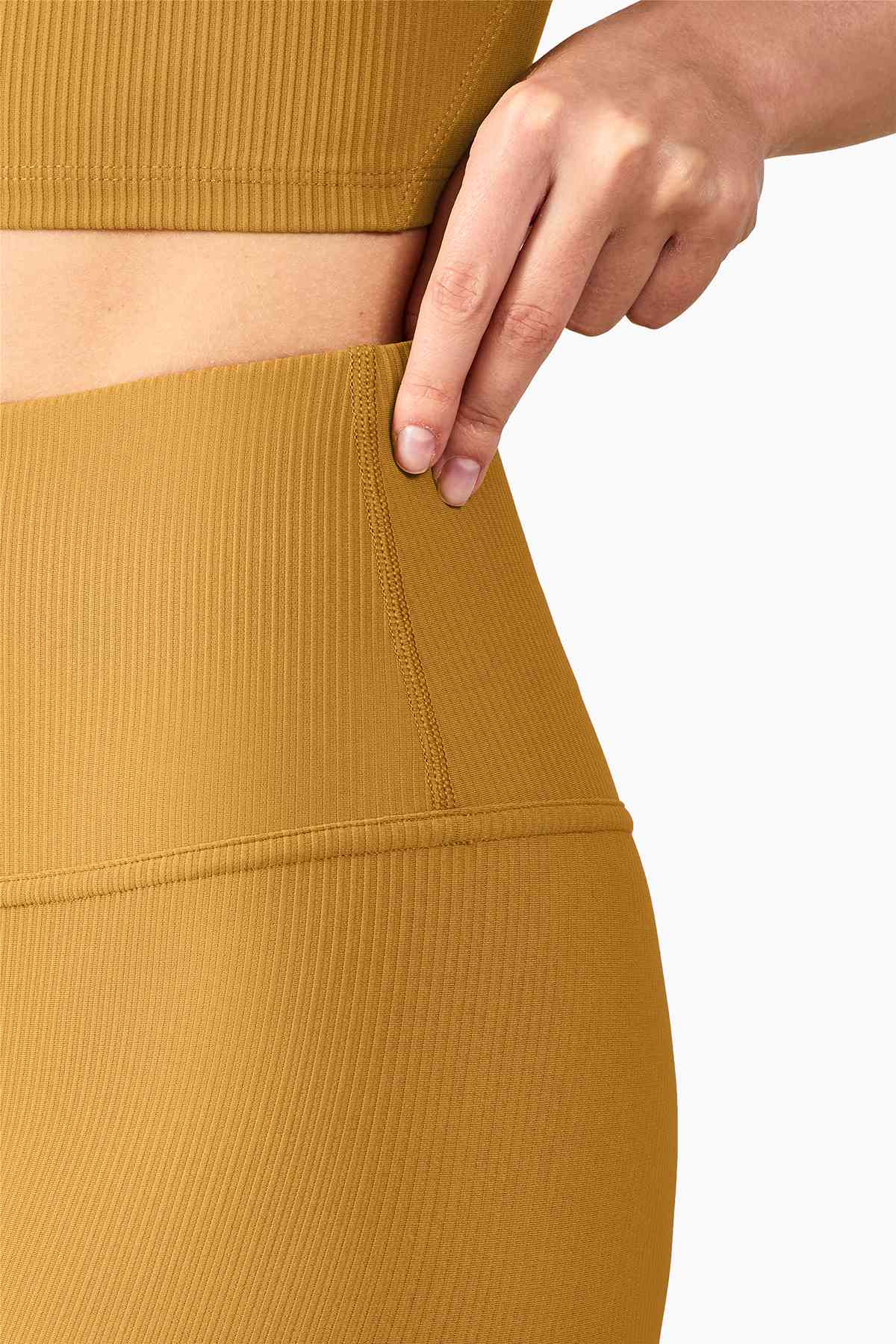 Ribbed Seamless Yoga Shorts by bornfocus