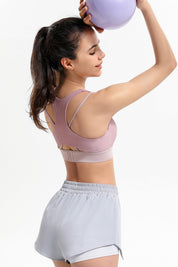 Ribbed Racerback Sports Bra High Support by bornfocus