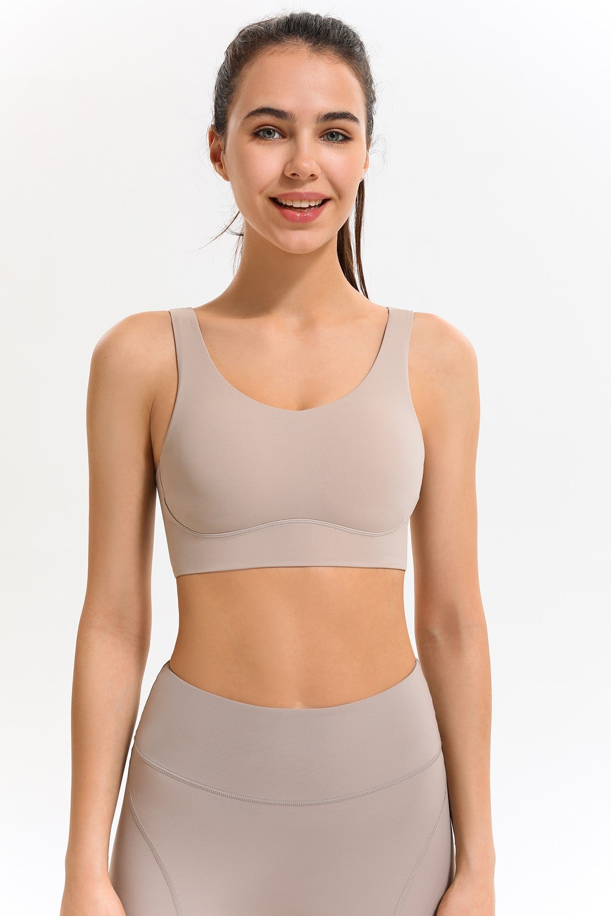 Crossover Sports Bra with Adjustable Buckles by bornfocus