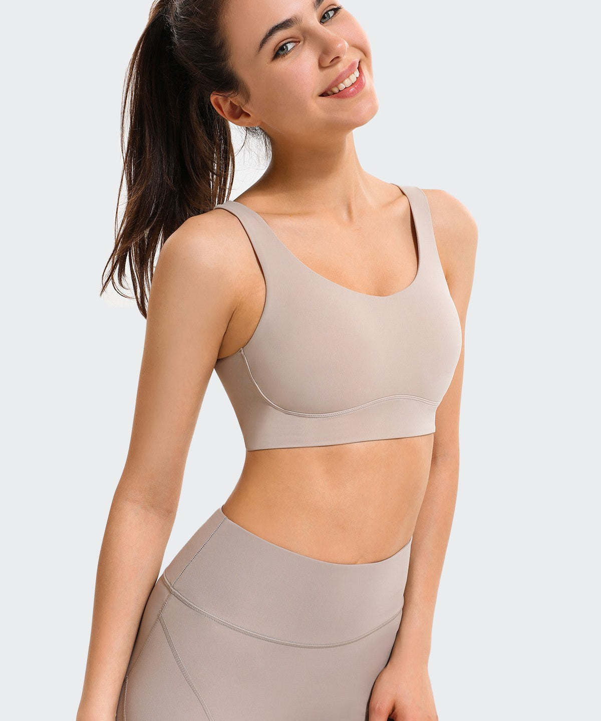 Crossover Sports Bra with Adjustable Buckles by bornfocus