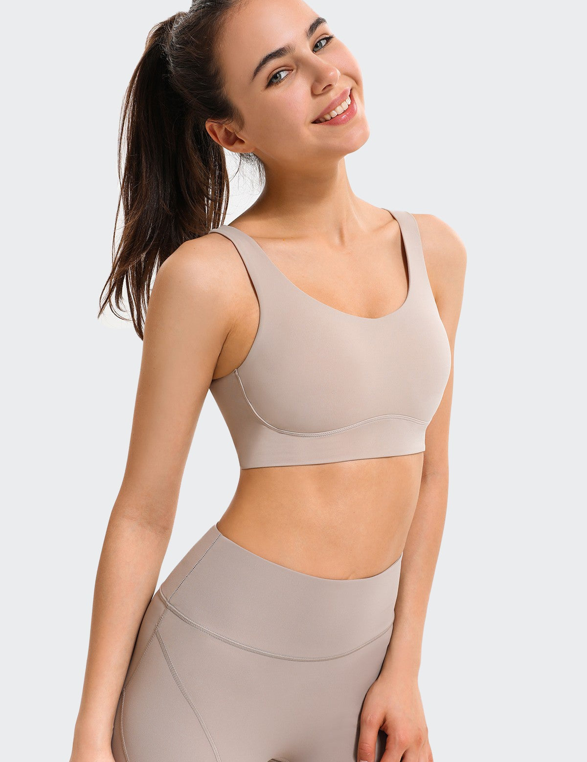 Crossover Sports Bra with Adjustable Buckles by bornfocus