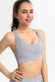 Ribbed Racerback Sports Bra High Support by bornfocus