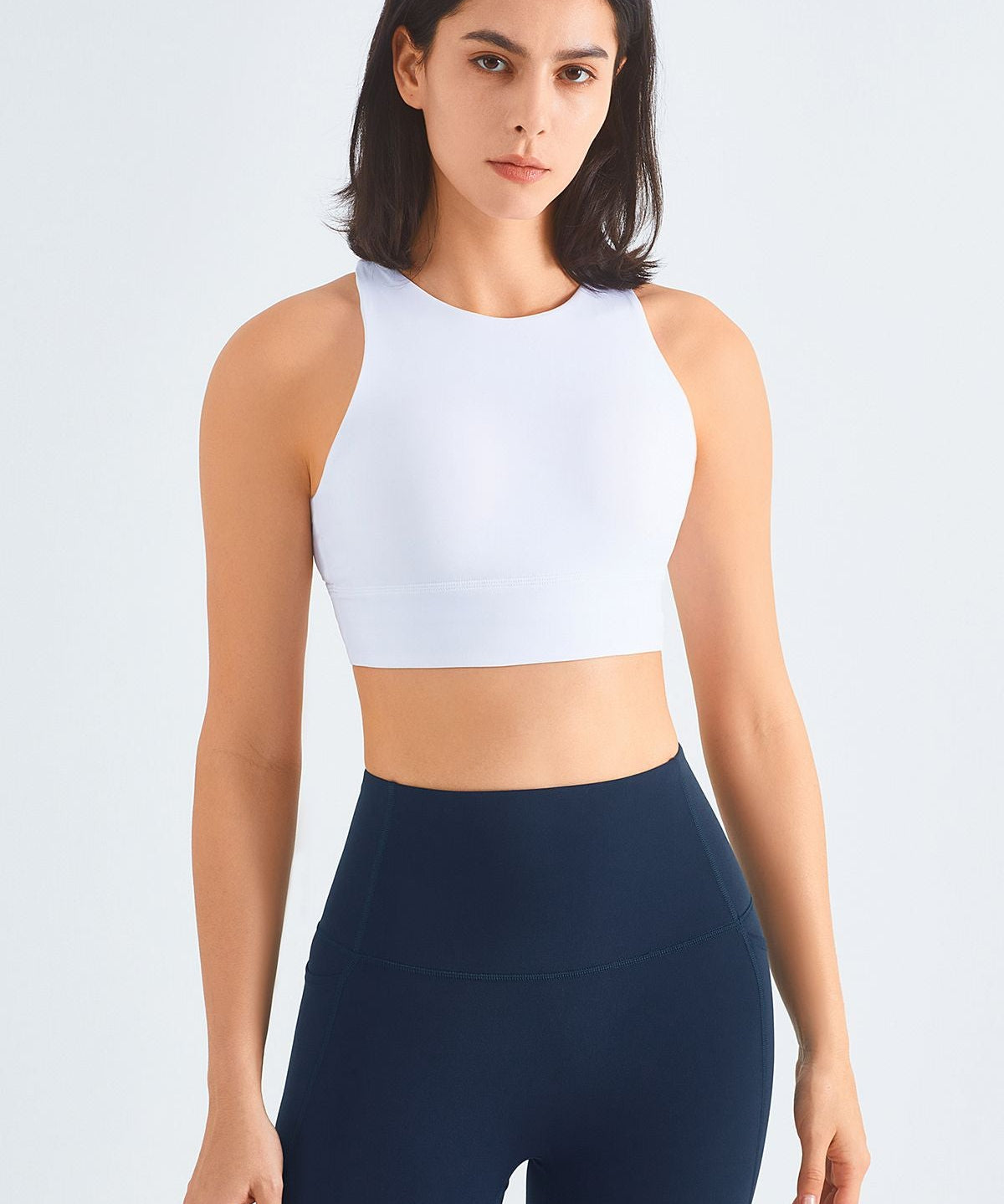 Crisscross Straps Sports Cami Bra by bornfocus