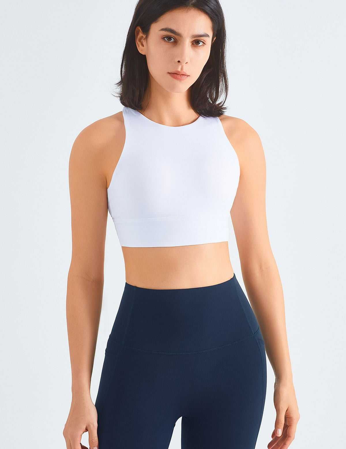 Crisscross Straps Sports Cami Bra by bornfocus