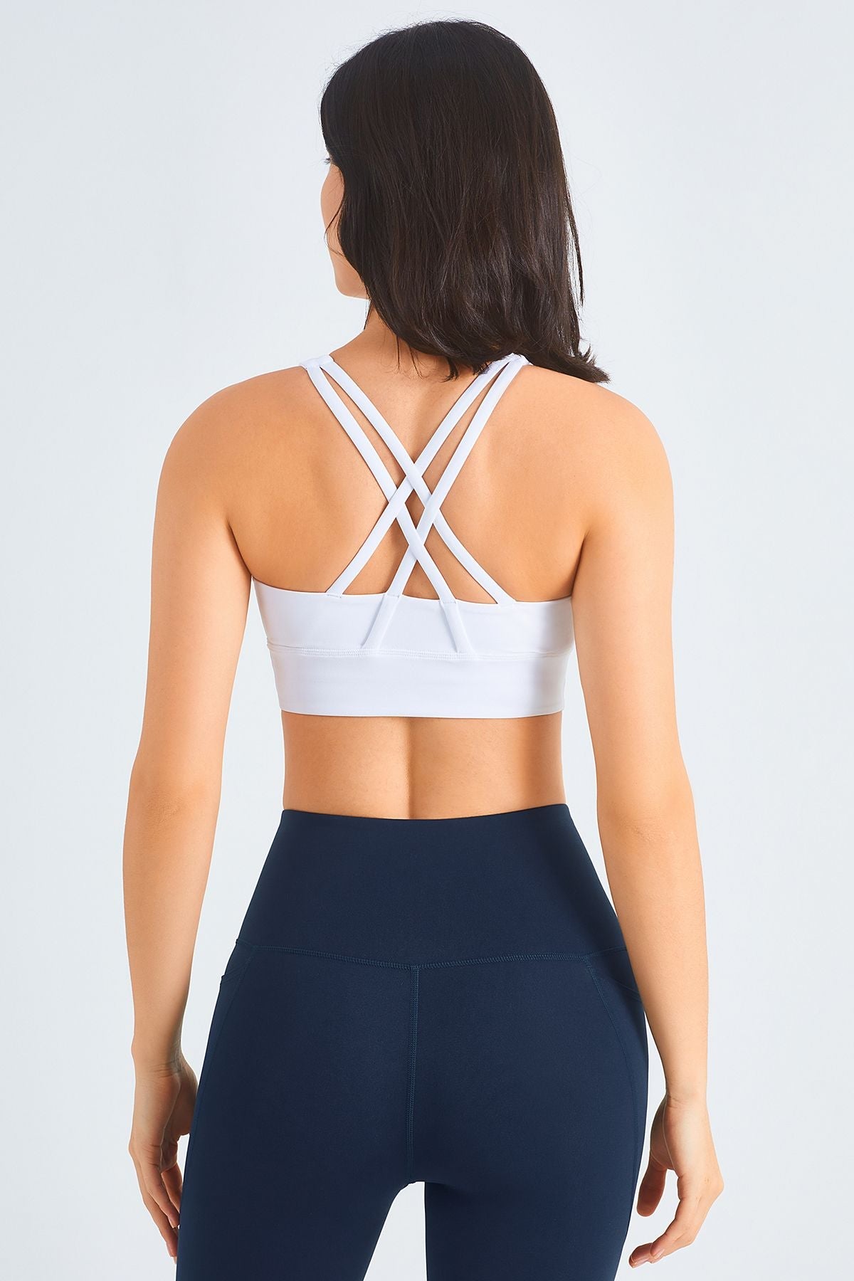 Crisscross Straps Sports Cami Bra by bornfocus