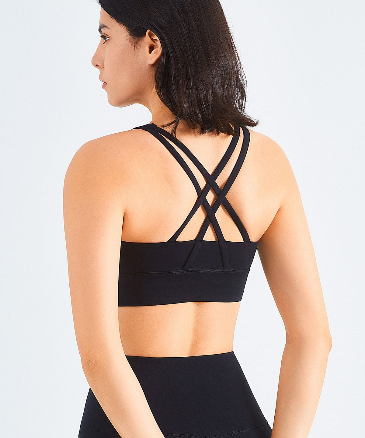 Crisscross Straps Sports Cami Bra by bornfocus