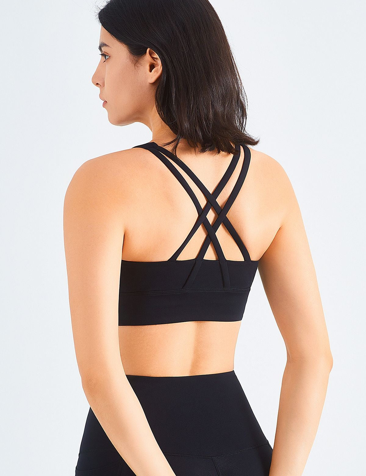 Crisscross Straps Sports Cami Bra by bornfocus