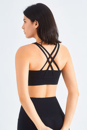 Crisscross Straps Sports Cami Bra by bornfocus