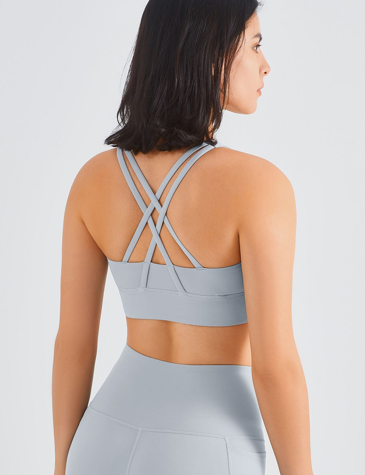 Crisscross Straps Sports Cami Bra by bornfocus