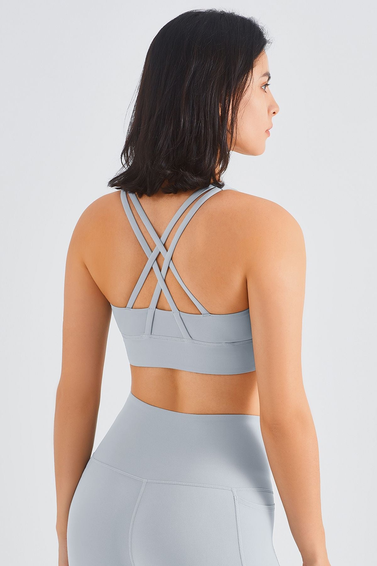 Crisscross Straps Sports Cami Bra by bornfocus