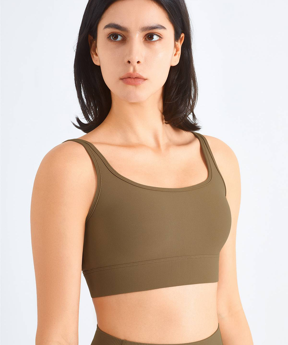 Seamless Ribbed Backless Sports Bra by bornfocus