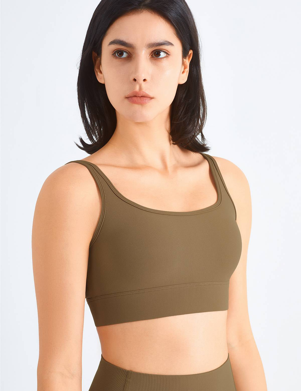 Seamless Ribbed Backless Sports Bra by bornfocus