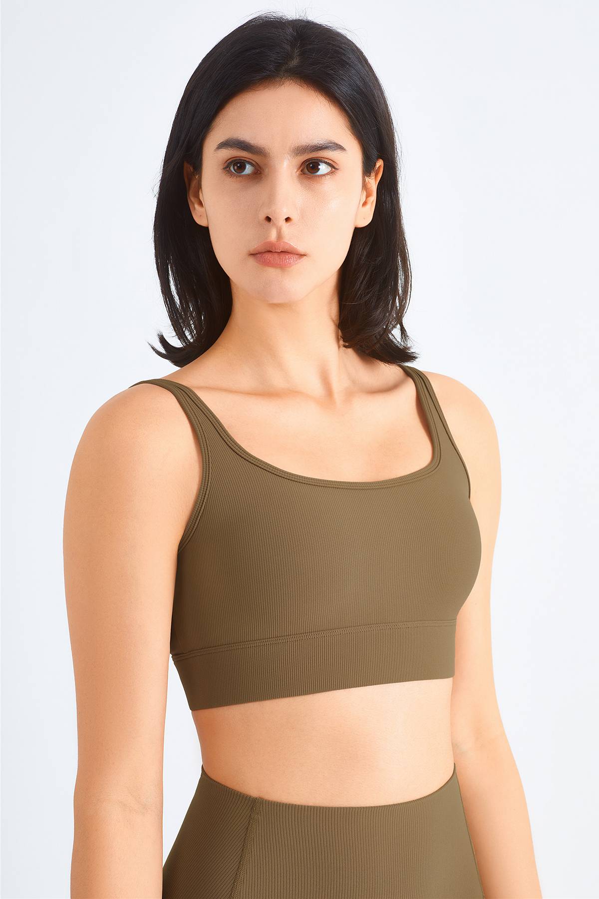 Seamless Ribbed Backless Sports Bra by bornfocus