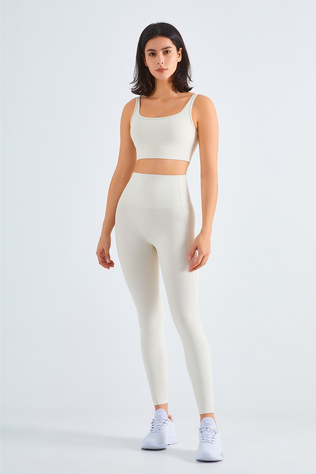 Seamless Ribbed Backless Sports Bra by bornfocus