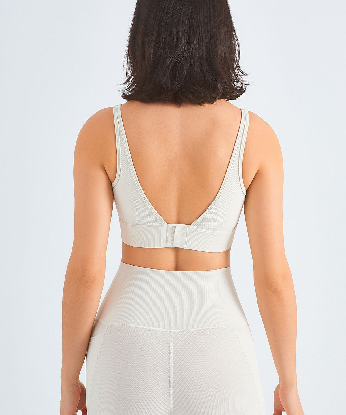 Seamless Ribbed Backless Sports Bra by bornfocus