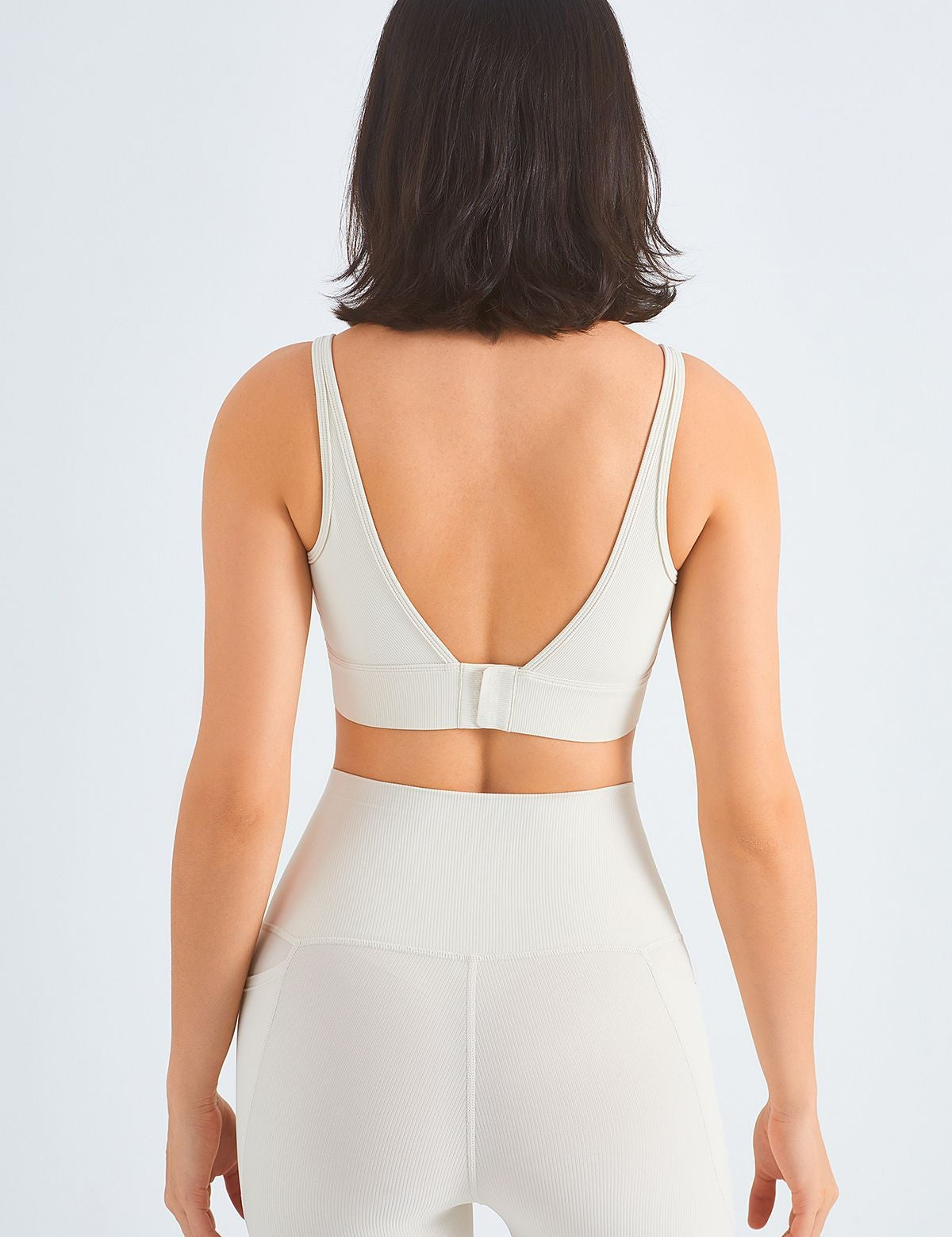 Seamless Ribbed Backless Sports Bra by bornfocus