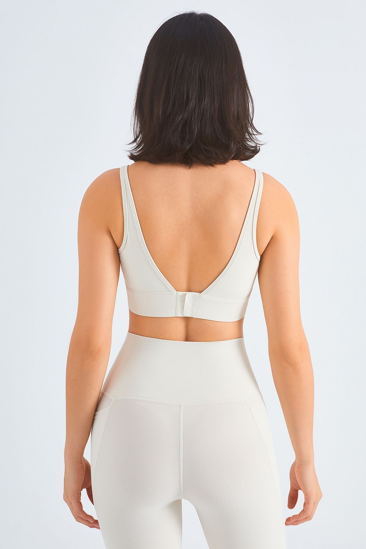 Seamless Ribbed Backless Sports Bra by bornfocus