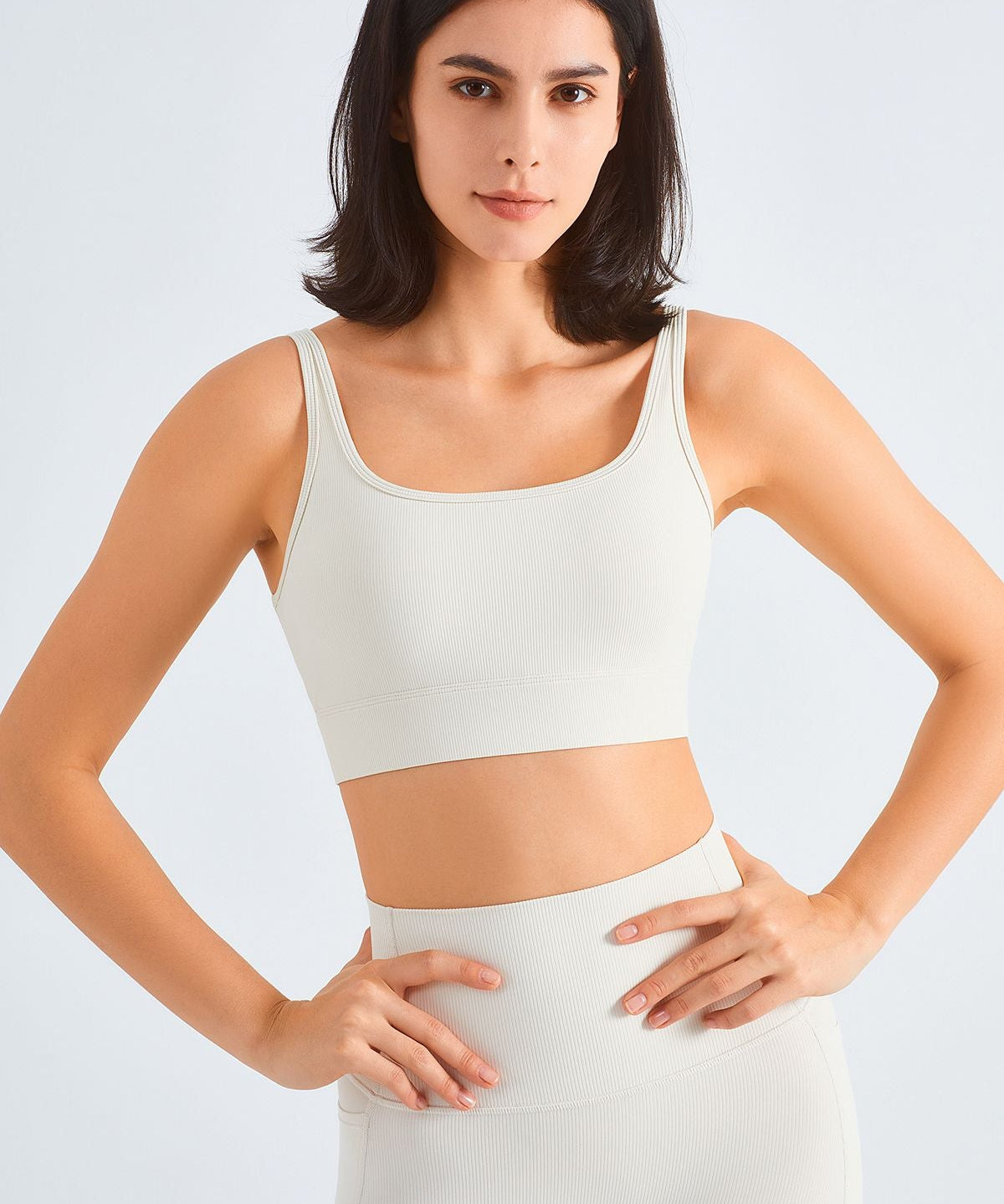 Seamless Ribbed Backless Sports Bra by bornfocus