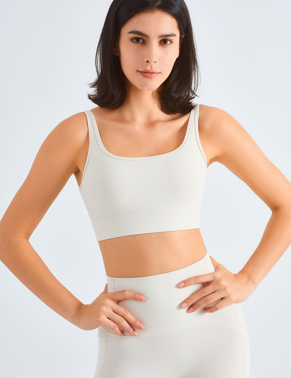 Seamless Ribbed Backless Sports Bra by bornfocus