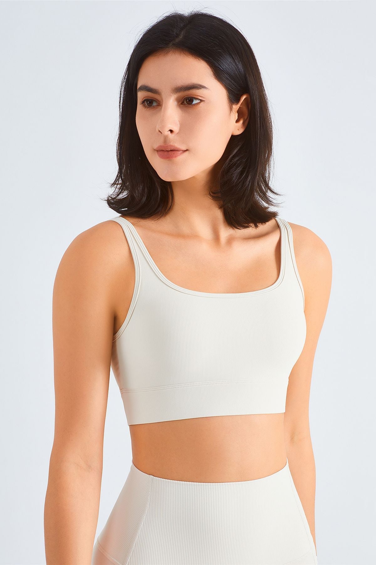 Seamless Ribbed Backless Sports Bra by bornfocus