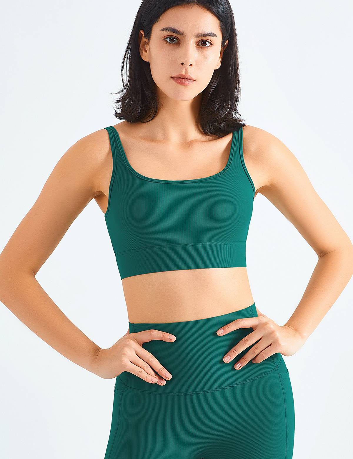 Seamless Ribbed Backless Sports Bra by bornfocus