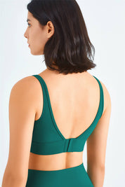 Seamless Ribbed Backless Sports Bra by bornfocus