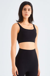 Seamless Ribbed Backless Sports Bra by bornfocus