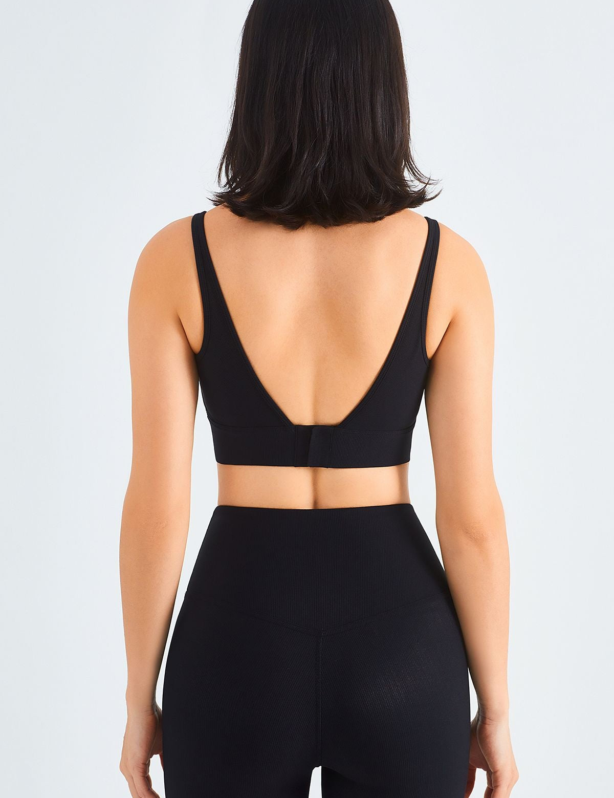 Seamless Ribbed Backless Sports Bra by bornfocus