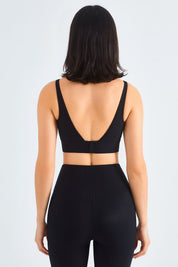 Seamless Ribbed Backless Sports Bra by bornfocus