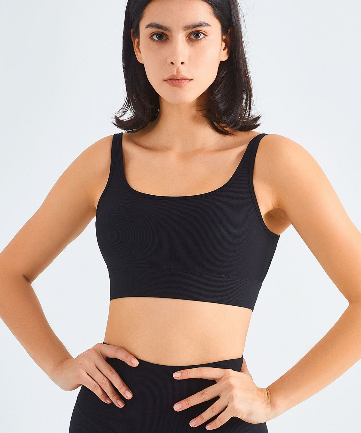 Seamless Ribbed Backless Sports Bra by bornfocus