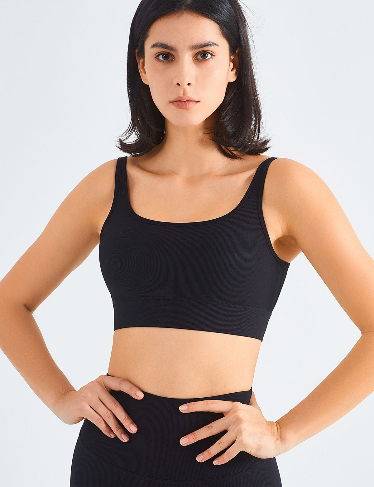 Seamless Ribbed Backless Sports Bra by bornfocus