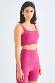 Seamless Ribbed Backless Sports Bra by bornfocus