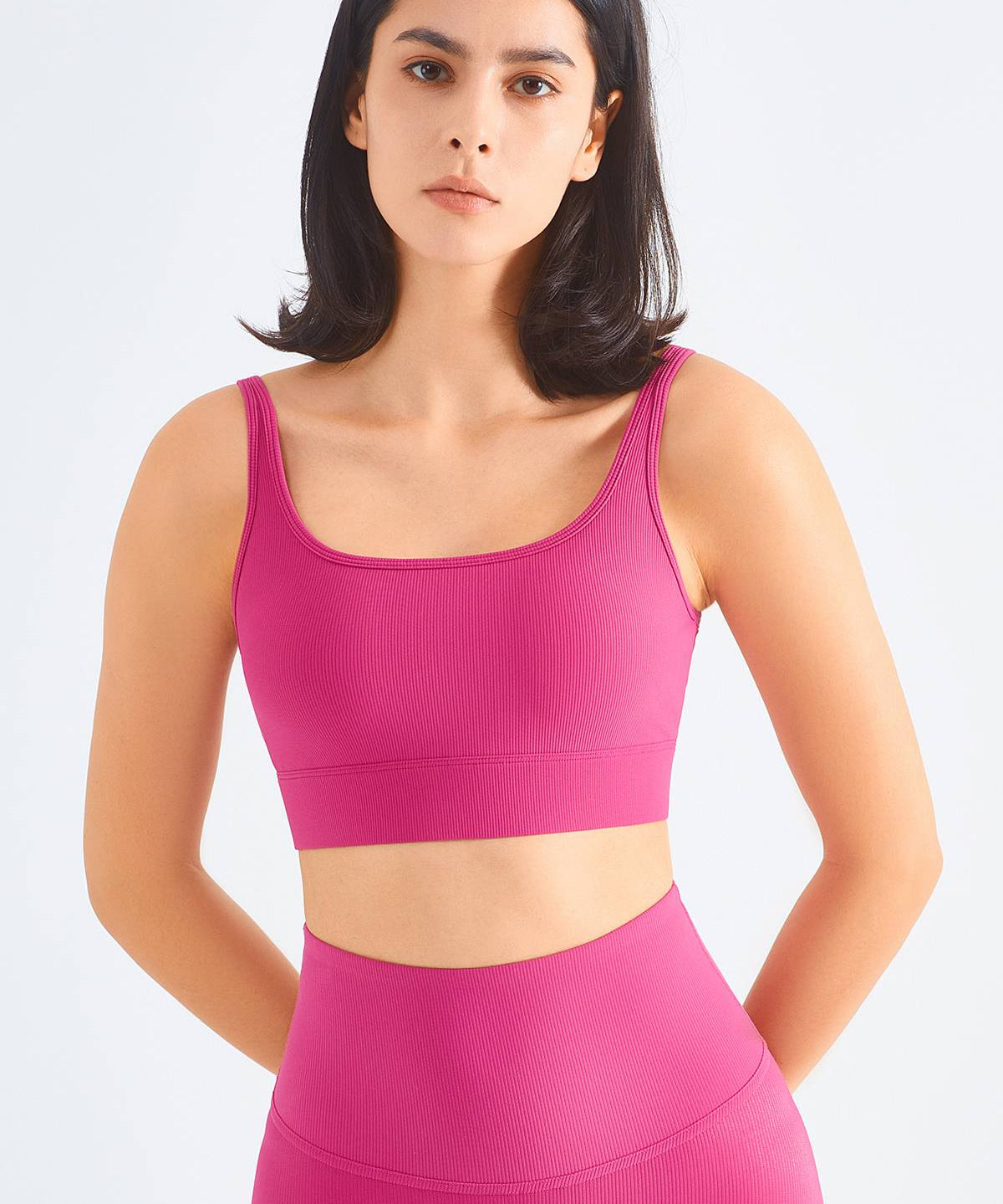 Seamless Ribbed Backless Sports Bra by bornfocus