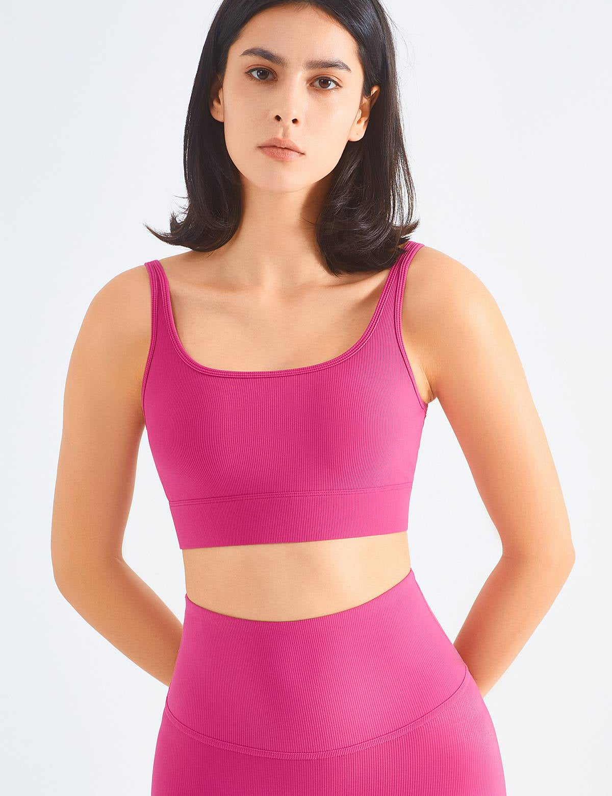 Seamless Ribbed Backless Sports Bra by bornfocus