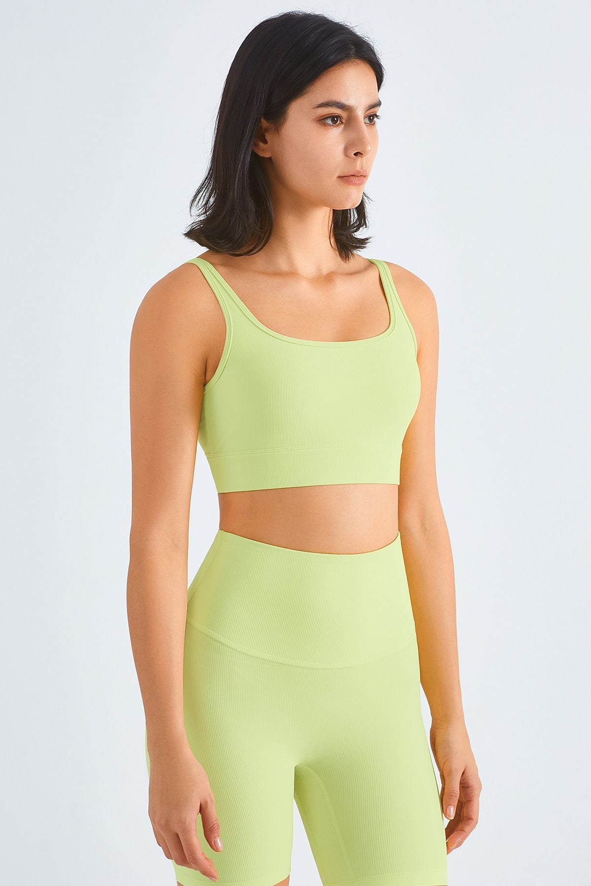 Seamless Ribbed Backless Sports Bra by bornfocus