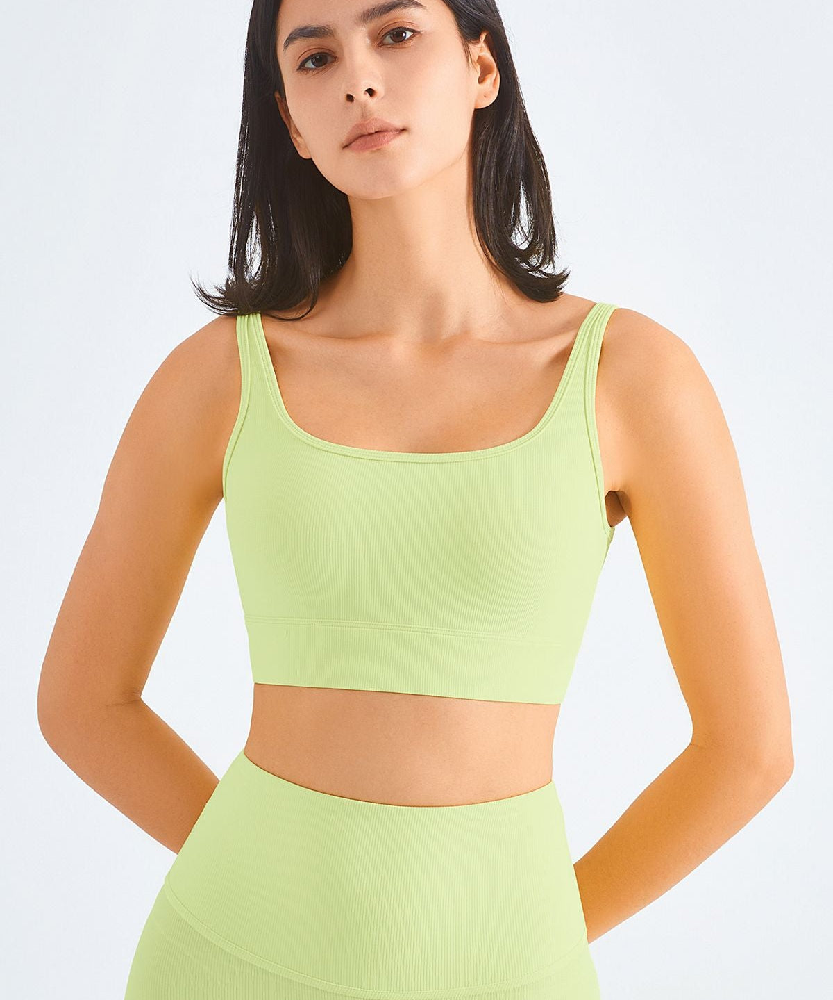 Seamless Ribbed Backless Sports Bra by bornfocus