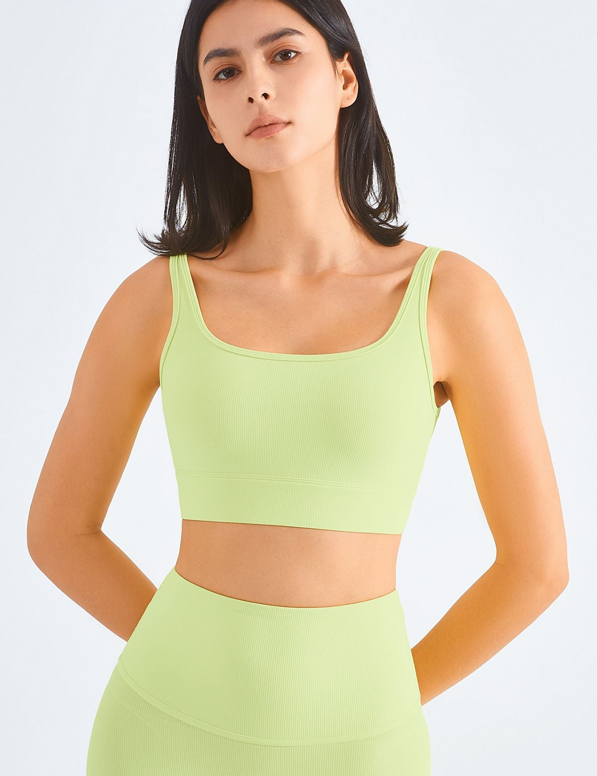 Seamless Ribbed Backless Sports Bra by bornfocus