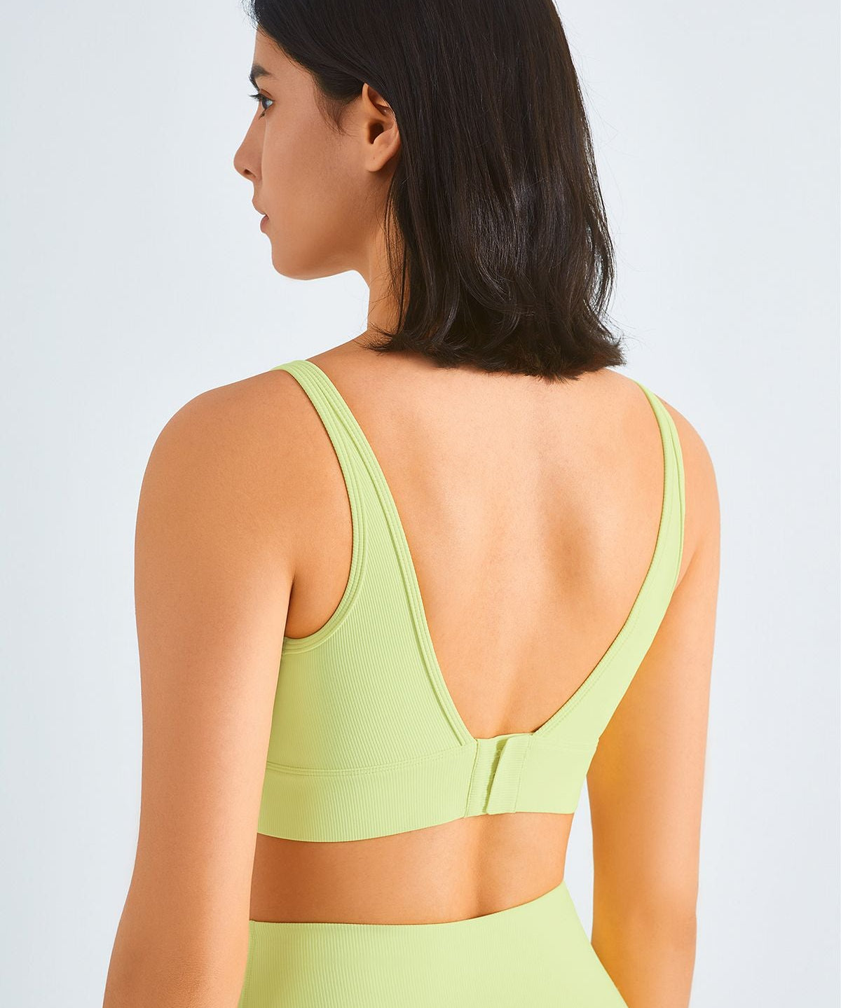 Seamless Ribbed Backless Sports Bra by bornfocus